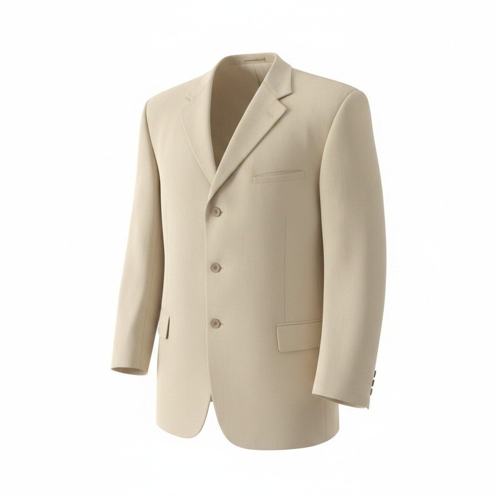 Joseph & Feiss Men's Off White 3 Button Blazer Sport Coat Jacket Notch Lapel